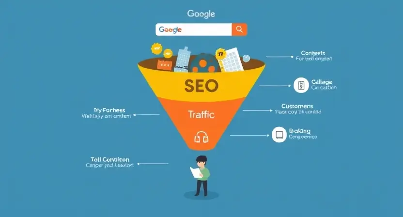 Illustration of SEO Funnel